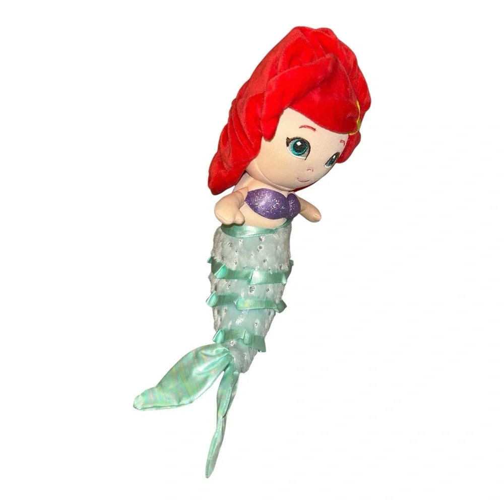 Disney Baby Ariel 12” Plush‎ Doll Little Mermaid Sparkle Crinkle Tail with Sound